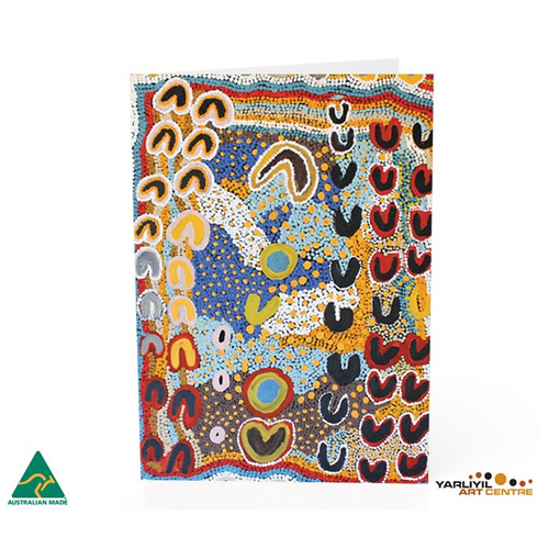 Yarliyil Aboriginal Art Recycled Giftcard/Env Two Sisters at Banana Springs