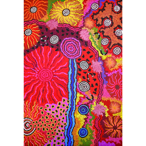Aboriginal Dot Art Mini Giftcard Set (5) - Travelling Through Country