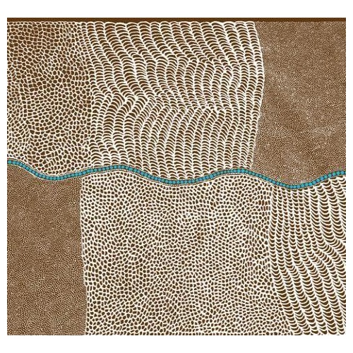 Bush Onion Dreaming [Brown] - Aboriginal design Fabric