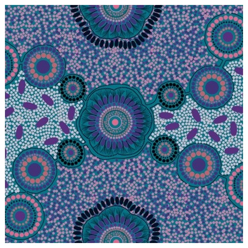 Meeting Places (Blue) - Aboriginal design Fabric