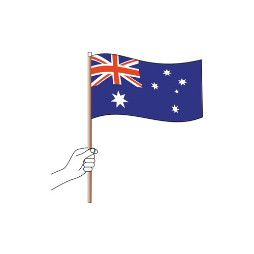 Australian Handheld CLOTH Flag (300mm x 150mm)
