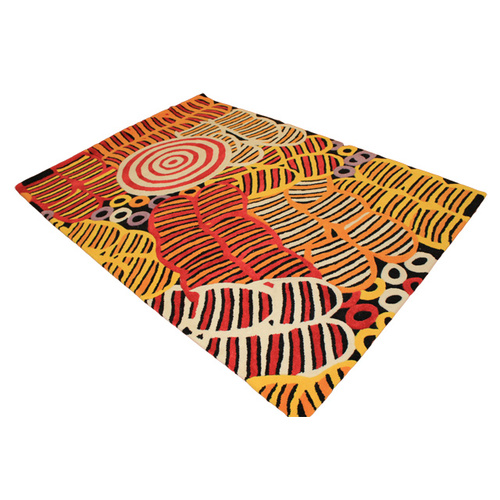 Aboriginal Handmade Rug (Acrylic 160x230) Bush Melon