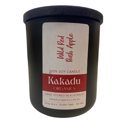 Kakadu Scented 100% Soy Candle - Wild Red Bush Apple (250g wax)