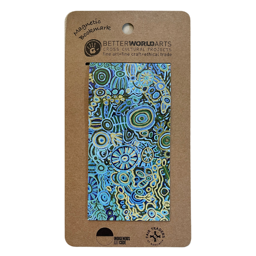 Better World Aboriginal Art Cardboard Magnetic Bookmark - My Ngarrindjeri Country Dreaming
