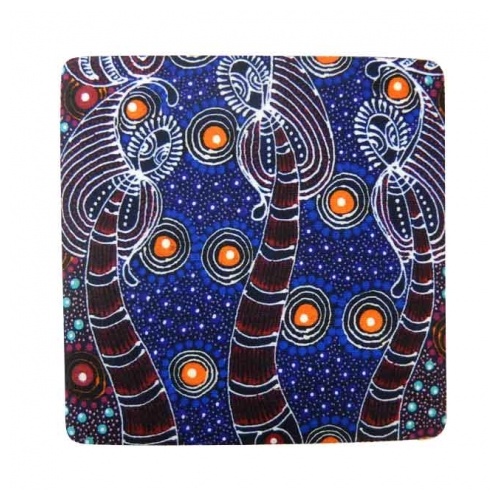 Utopia Aboriginal Art Neoprene Coaster (1) - Dreamtime Sisters