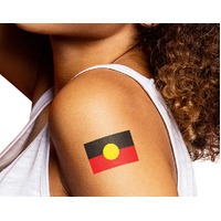Aboriginal Flag Temporary Tattoo [38mm x 50mm] [Pk 10]