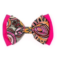 Better World Aboriginal Art Cotton Bow Hair Clip - Celebration of Life