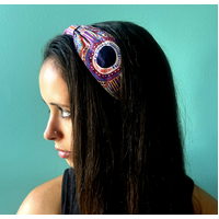 Two Dogs Dreaming - Better World Aboriginal Art Organic Cotton Headband