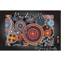 NAIDOC 2026 (Teal) - Dezigna Aboriginal Art Lanyard [DOUBLE CLIP] - 50 Years of Deadly