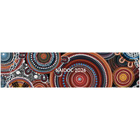 NAIDOC 2026 - Dezigna Aboriginal Art Lanyard [DOUBLE CLIP] - 50 Years of Deadly