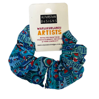 Warlukurlangu Aboriginal design Hair Scrunchy - Two Dogs Dreaming (Medium)