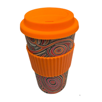 Celebration of Life - Aboriginal All Natural Bamboo Eco Travel/Coffee Mug (480ml) 