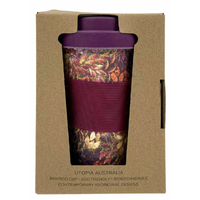 Aboriginal All Natural Bamboo Eco Travel/Coffee Mug (450ml) - Spinifex