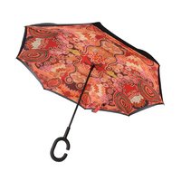 Warlukurlangu Aboriginal Art Inverted Umbrella - Vaughan Springs