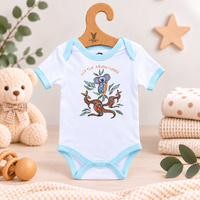 Joey Playtime [Blue] Aboriginal design Soft Cotton Romper (0-3mths) - Muralappi Dreamytime