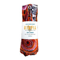Utopia Aboriginal Art Bamboo Fabric Baby Swaddle/Blanket (120cm x 120cm) - Awelye (Women's Ceremony)