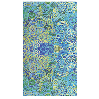 Better World Aboriginal Art - Luxe Organic Cotton Sarong (200cm x 115cm) - Ngarrindjeri Country