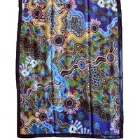 Hogarth Arts Aboriginal design Polyester Chiffon Scarf - Discovering Your Dreams