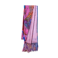 Koh Living Aboriginal Art Polyester Cashmere Scarf (70cm x 180cm) - Waterhole Dreaming