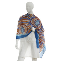 Nikki Dee Designs Aboriginal Art Modal Scarf (180cm x 70cm) - Woven in Waterholes