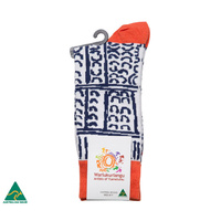Warlukurlangu Aboriginal Art Australia Made Men's Cotton Socks - Paddy Stewart