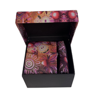 Chern'ee Sutton Aboriginal Art 2pce Polyester Tie Set - Warratah