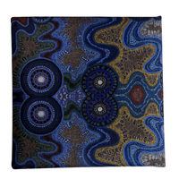 Lee Anne Hall Aboriginal Art 2pce Polyester Tie Set - Blue