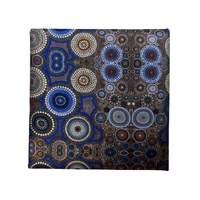 Lee Anne Hall Aboriginal Art 2pce Polyester Tie Set - Blue (2)