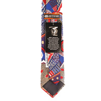 Outstations Aboriginal design Polyester Tie - Kangaroo Story (Red)