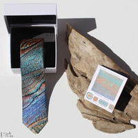 Saretta Art Men's SILK Tie (GIFTBOXED) - Pamara - River