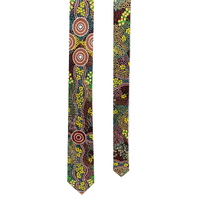 Warrina Aboriginal Art 100% Silk Tie (Giftboxed) - Yuendumu Bush Tomato