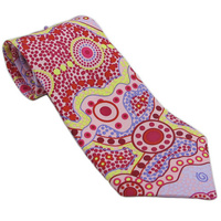 Warrina Aboriginal Art 100% Silk Tie {Giftboxed) - Yalke