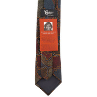 Yijan Aboriginal Art Polyester Tie - Fire n Water Dreaming (Brown)
