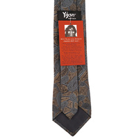 Yijan Aboriginal Art Polyester Tie - Travel Dream (Stone)