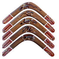 Traditional - Skeenarang Booma Handpainted Aboriginal Art Returning 5 Ply Aboriginal Boomerang -  [size: 45cm]