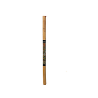  Eucalyptus handpainted Woollybutt Didgeridoo [1.3m] - Emu (Green/Red)