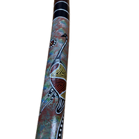 Eucalyptus (Ironbark) Handpainted Didgeridoo (1.28m) - Emu (Earth Tones)