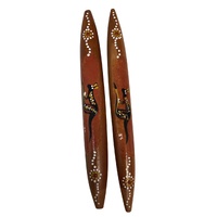 Skeenarang Booma - Bloodwood handpainted Music Sticks [30cm] - Red Kangaroo