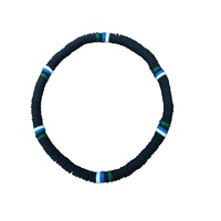 Torres Strait Island Stretch Wristband - Black Bead (4 Colour)