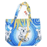 Chern'ee Sutton Aboriginal Art Canvas Beach Bag (38x50x15cm) - Koala
