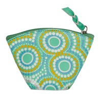Nanda Girl Aboriginal Art Leather Coin Purse [12cm x 8cm] - Spring in the Murchison