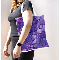 Emu Dreaming Yankirri Jukurrpa - Better World Aboriginal Art Digital Print Cotton Folding Shopping Bag