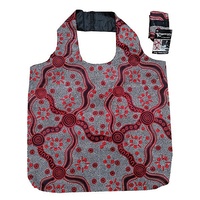 Hogarth Aboriginal Art Nylon Folding Shopping Bag - Highlands