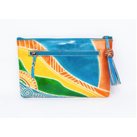 Diwana Dreaming Genuine Leather Small Vanity Case/Purse (18cm x 11cm) - Sunset Kangaroo