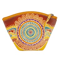 Gumleaf Guardian - Diwana Dreaming Genuine Curved Leather Coin Purse (11cm x 7.5cm)