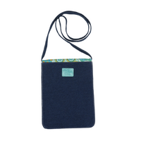 Nanda Girl Leather/Black Canvas XBody Sling/Shoulder Bag (28cm x 22cm) - Spring In The Murchison