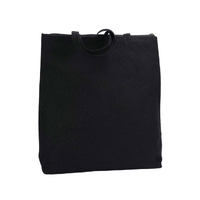 By Meeka Black Cotton Canvas Shopping/Tote Bag (33cm X 38cm X 10cm) - Sibling Bond