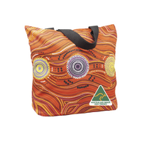 Muralappi Journey AUS MADE 100% Cotton Canvas Shopping Bag [43cm x 38cm] - Desert in Bloom