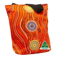 Muralappi Journey AUS MADE 100% Cotton Canvas Tote Bag [36cm x 39cm] - Desert in Bloom