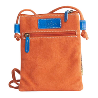 Muralappi Journey Genuine Leather/Copper Canvas "Hippie" Bag (17cmx20cm) - Sea Turtles